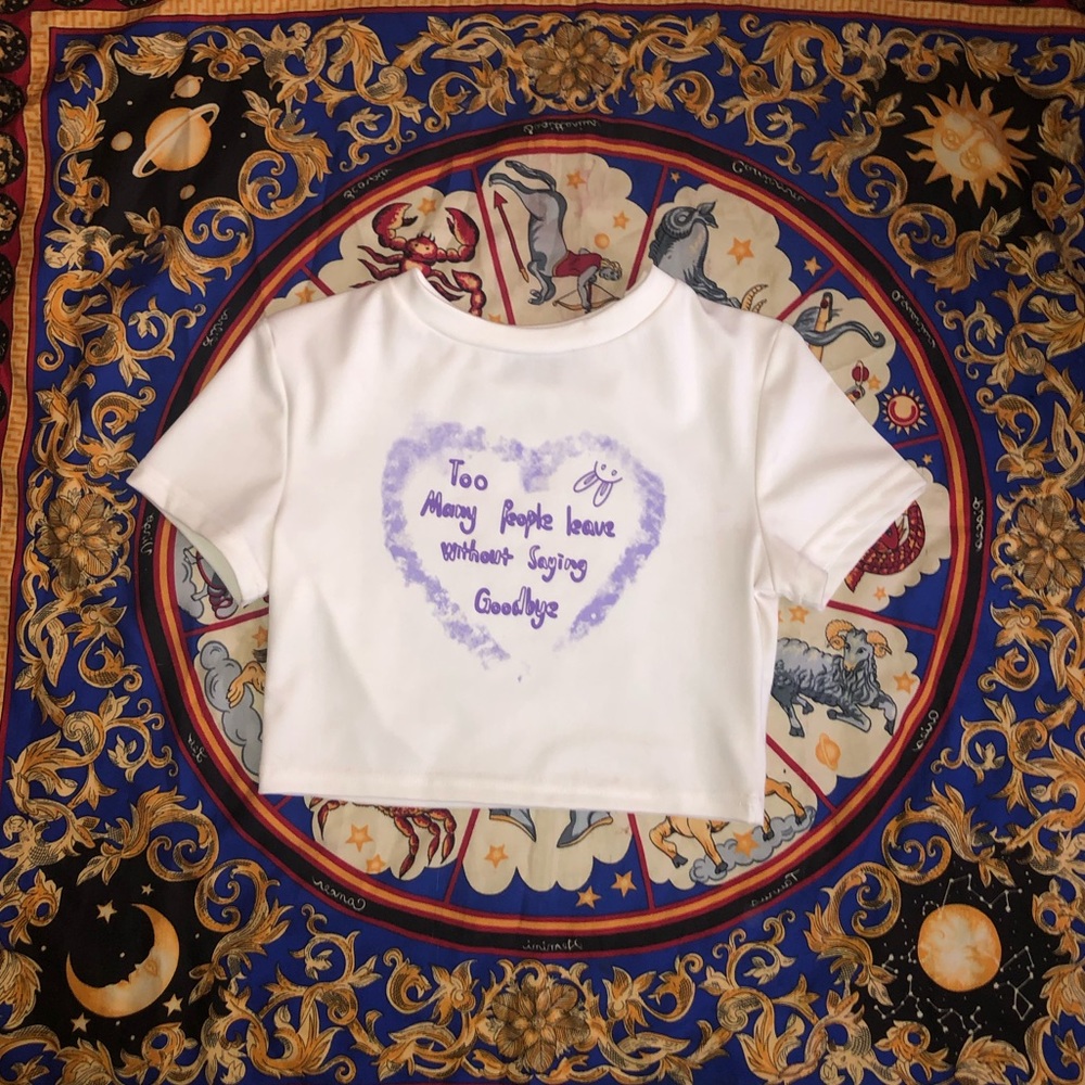 super cute soft crop top with bunny logo 🐰